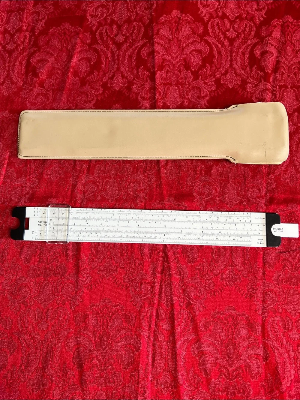 Vintage Dietzgen No. 1767 Maniphase Slide Rule Manual Case Made in USA
